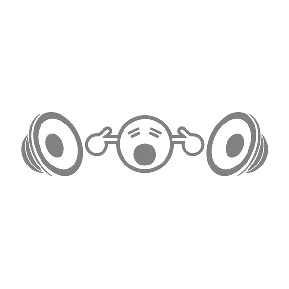 Yüksek Müzik Araba Sticker 17x17 Cm Gri ürün görseli 1