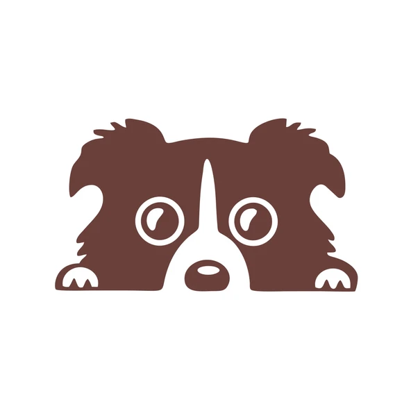 Köpek Araba Sticker 17x17 Cm Kahverengi ürün görseli 1