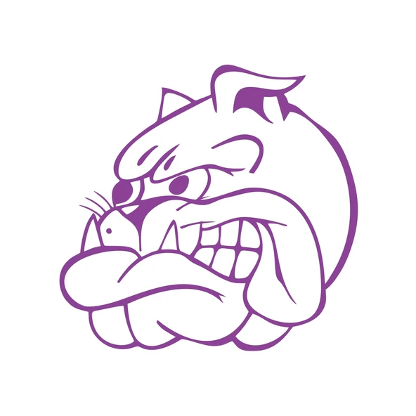 Bulldog Araba Sticker 17x17 Cm Mor ürün görseli 1