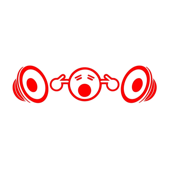 Yüksek Müzik Araba Sticker 17x17 Cm Kırmızı ürün görseli 1