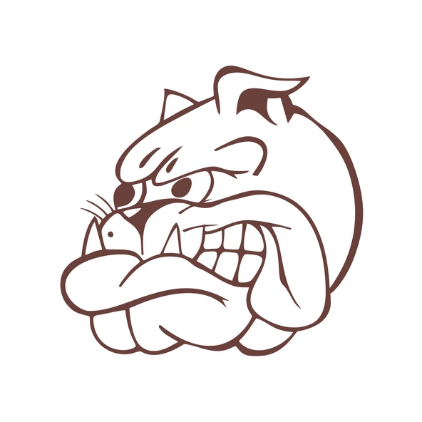 Bulldog Araba Sticker 17x17 Cm Kahverengi ürün görseli 1