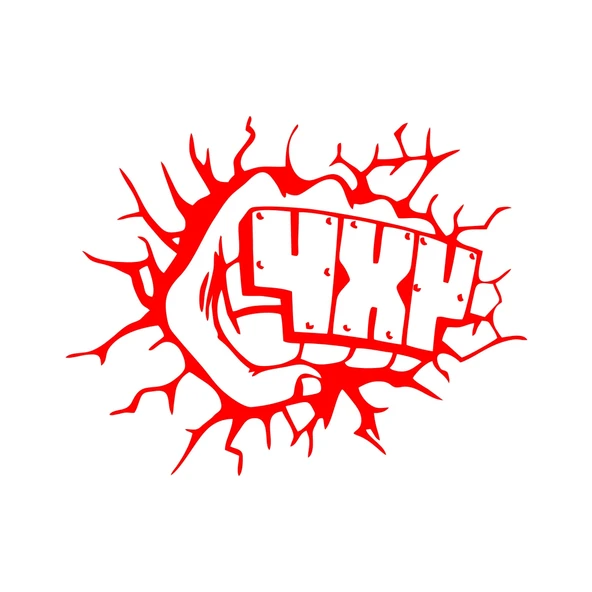 4x4 Araba Sticker 17x17 Cm Kırmızı ürün görseli 1