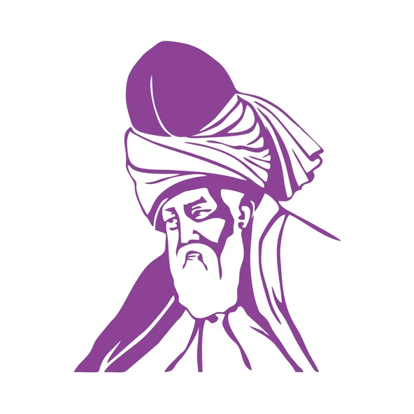 Mevlana Araba Sticker 17x17 Cm Mor ürün görseli 1