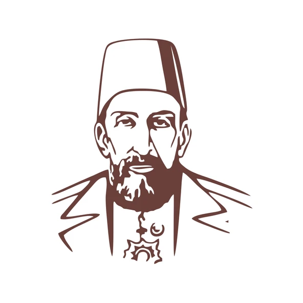 2.Abdülhamit Silüet Sticker 17x17 Cm Kahverengi ürün görseli 1