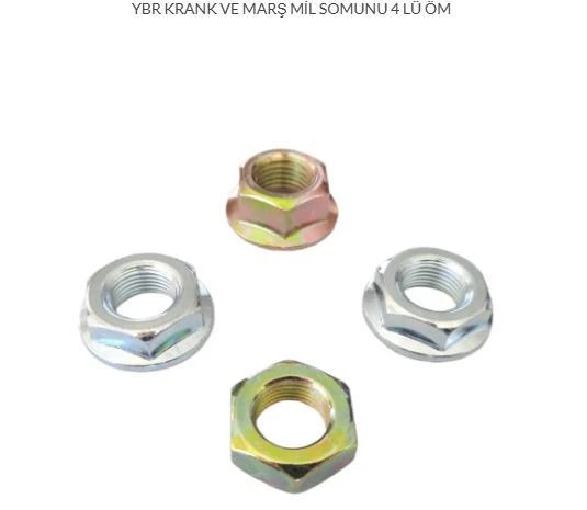 YAMAHA YBR KRANK VE MARŞ MİL SOMUNU 4 LÜ ÖM ürün görseli 1