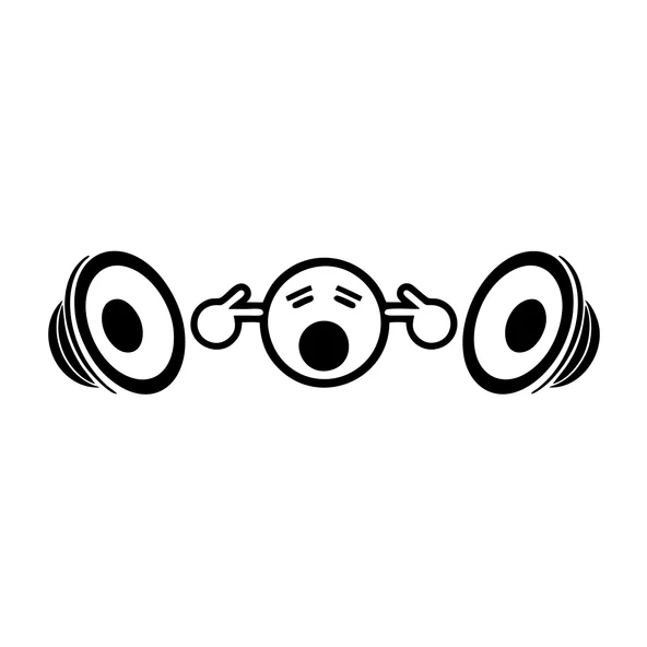 Yüksek Müzik Araba Sticker 17x17 Cm Siyah ürün görseli 1