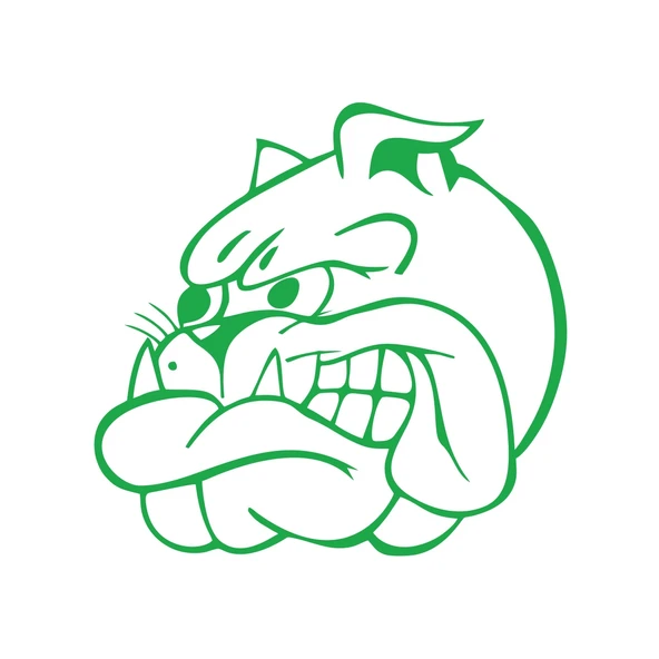 Bulldog Araba Sticker 17x17 Cm Yeşil ürün görseli 1