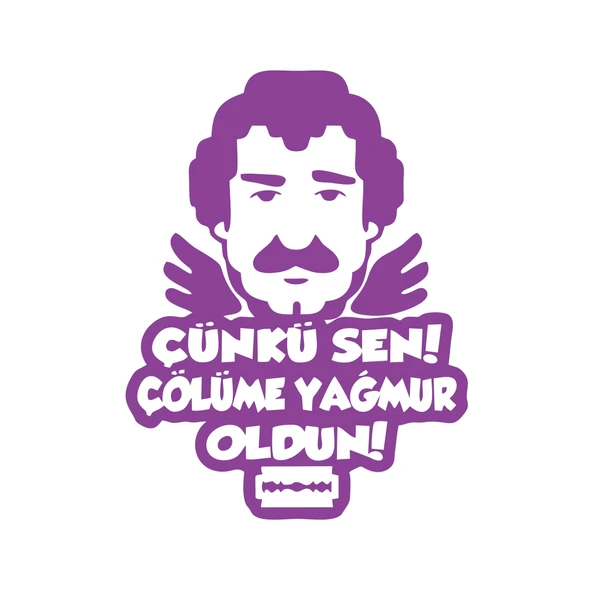 Müslüm Gürses Silüet Araba Sticker 17x17 Cm Mor ürün görseli 1