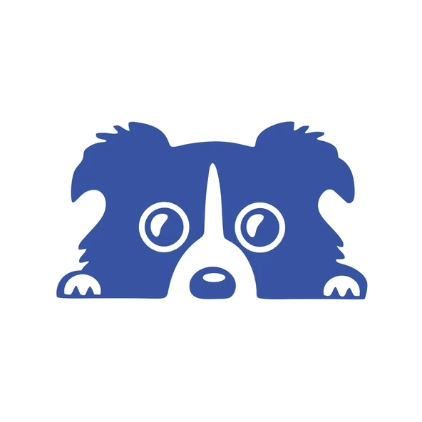 Köpek Araba Sticker 17x17 Cm Mavi ürün görseli 1