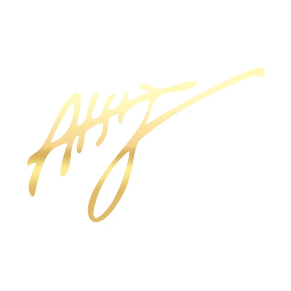 Nihal Atsız İmza Araba Sticker 17x17 Cm Gold ürün görseli 1