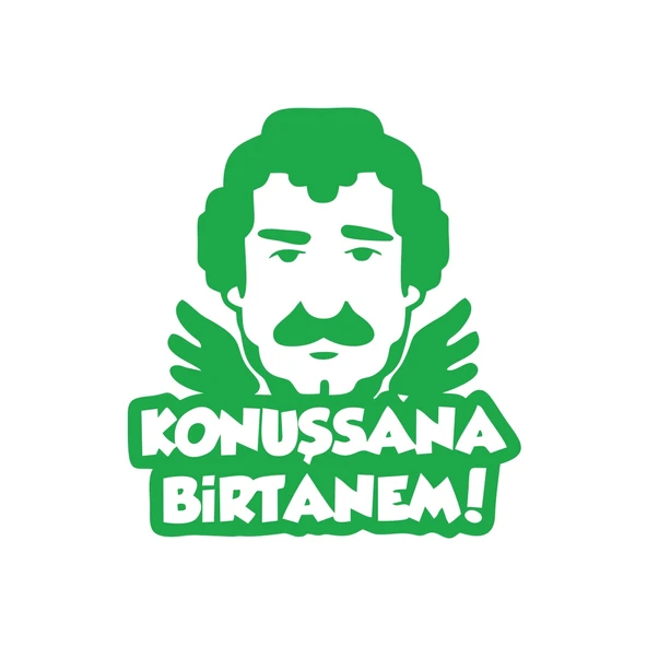 Müslüm Gürses Silüet Araba Sticker 17x17 Cm Yeşil ürün görseli 1