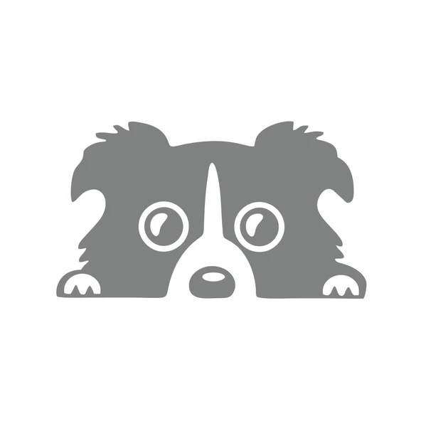 Köpek Araba Sticker 17x17 Cm Gri ürün görseli 1