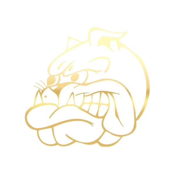 Bulldog Araba Sticker 17x17 Cm Gold ürün görseli 1