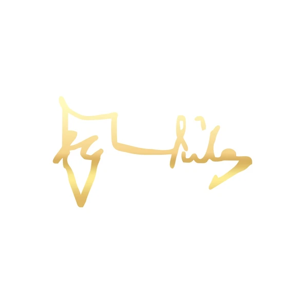 Alparslan Türkeş İmza Araba Sticker 17x17 Cm Gold ürün görseli 1