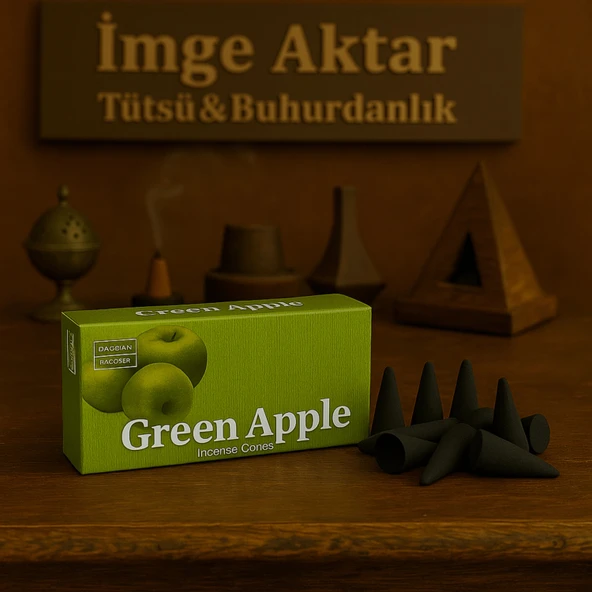 Darshan Yeşil Elma (Green Apple) Konik Tütsü (10 Adet) - Ferahlatıcı ürün görseli 1