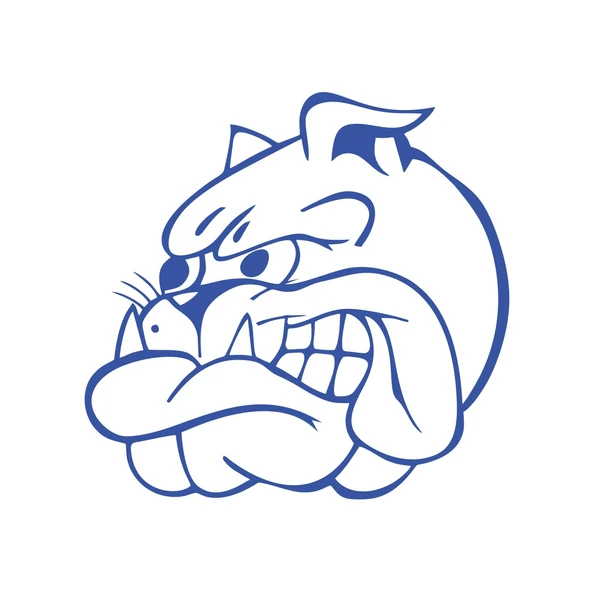 Bulldog Araba Sticker 17x17 Cm Mavi ürün görseli 1