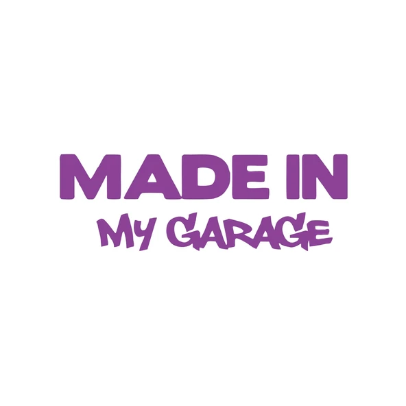 Made In My Garage Araba Stickeri 17x17 Cm Mor ürün görseli 1