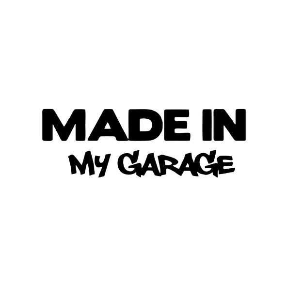 Made In My Garage Araba Stickeri 17x17 Cm Siyah ürün görseli 1