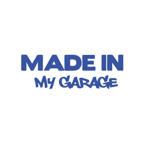Made In My Garage Araba Stickeri 17x17 Cm Mavi ürün görseli 1