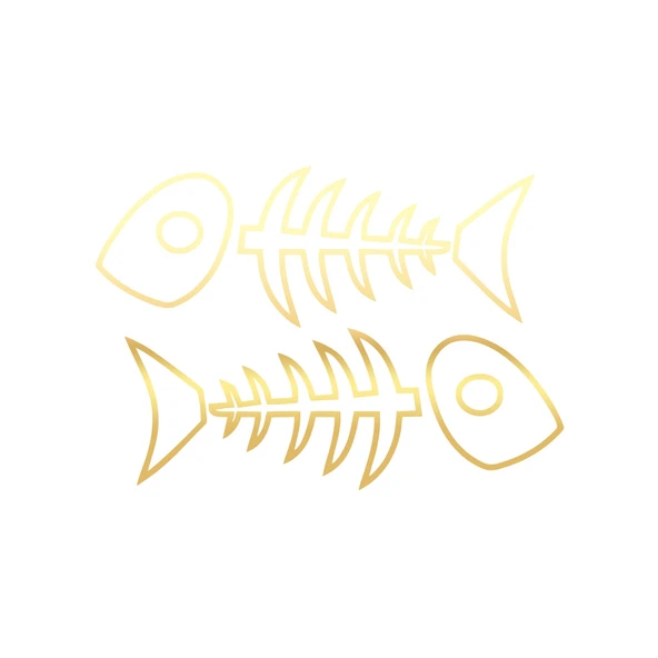 Kılçık Araba Stickeri 17x17 Cm Gold ürün görseli 1