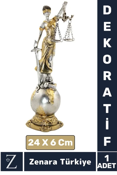 Premium Yüksek Kaliteli Şık Dekoratif Hediyelik Özel Gün Biblo Koleksiyon POLYESTER ADALET FİGÜRÜ ürün görseli 1