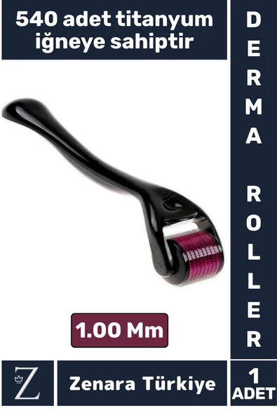Premium 1.00 Mm 540 Titanyum İğneli Cilt Yenileyici Pürüzsüz Cilt Bakım Güzellik Aleti Derma Roller ürün görseli 1