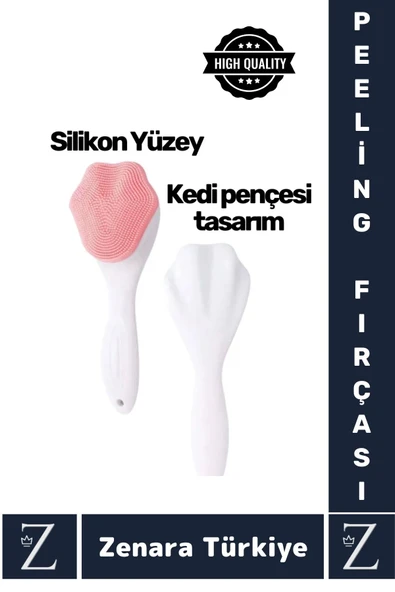 Premium Ergonomik Saplı Sevimli Tasarım Cilt Bakım Yüz Makyaj Temizleme Masaj Etkili Peeling Fırçası ürün görseli 1