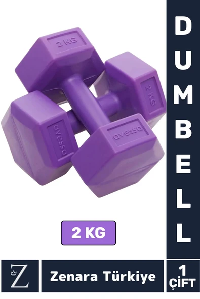 Premium Yüksek Kalite Sert Plastik Egzersiz Pilates Isınma Ev Hafif Ağırlık Antrenman 2X2 Kg Dambıl ürün görseli 1
