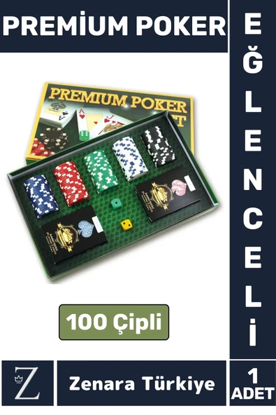 Luxery Yılbaşı Blackjack Slot Texas Holdem Casino Poker 100 Çipli Çift Desteli PREMİUM POKER SETİ ürün görseli 1