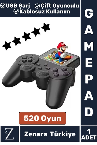 Çift Oyunculu USB Şarj Mini Uyumlu  El Atarisi Street Fighter Super Mario 520 Nostalji Oyun Gamepad ürün görseli 1