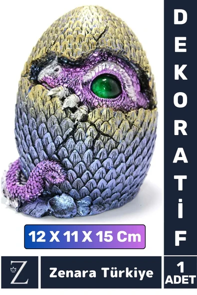 Premium Yüksek Kaliteli Çok Şık Dekoratif Hediyelik Özel Gün Biblo Koleksiyon POLYESTER DRAGON GÖZÜ ürün görseli 1