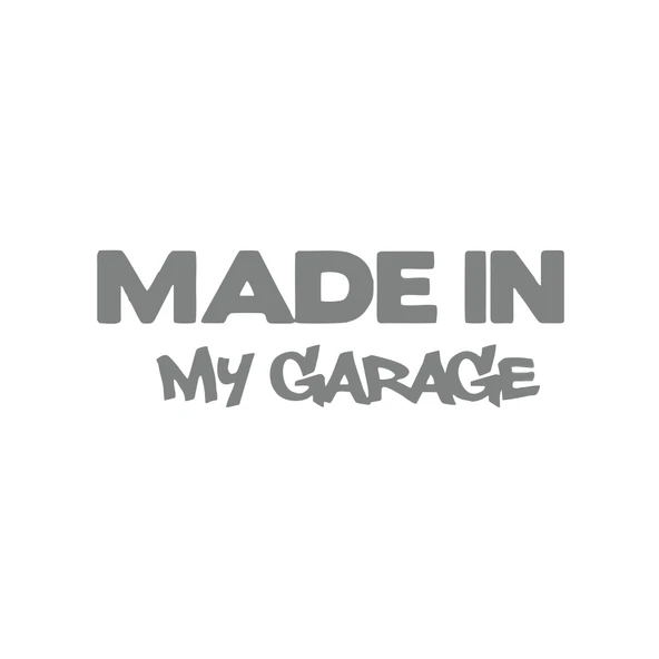 Made In My Garage Araba Stickeri 17x17 Cm Gri ürün görseli 1