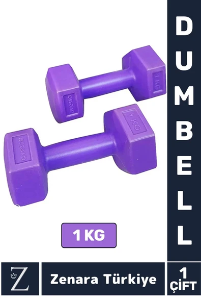 Premium Yüksek Kalite Sert Plastik Egzersiz Pilates Isınma Ev Hafif Ağırlık Antrenman 2X1 Kg Dambıl ürün görseli 1