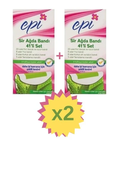 Epi Aloe Veralı 41x2 adet ’Li Sir Ağda Bandı Seti -2 Kutu Ağda Bandı ürün görseli 1