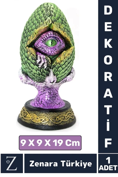 Premium Dayanıklı Çok Şık Dekoratif Hediyelik Özel Gün Biblo Koleksiyon POLYESTER DRAGON PENÇELİ GÖZ ürün görseli 1