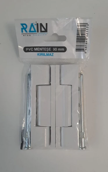 PVC KAPI MENTEŞESİ 2 Lİ PAKET BEYAZ 90mm ( PLASTİK GÖVDE ) ürün görseli 1