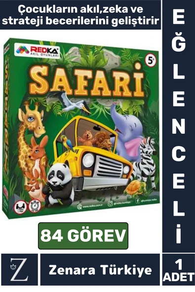Görsel Algı Strateji Beceri Doğa Safari Orman Hayvan Bilgisi Eğitici Eğlenceli Öğretici Oyun SAFARİ ürün görseli 1