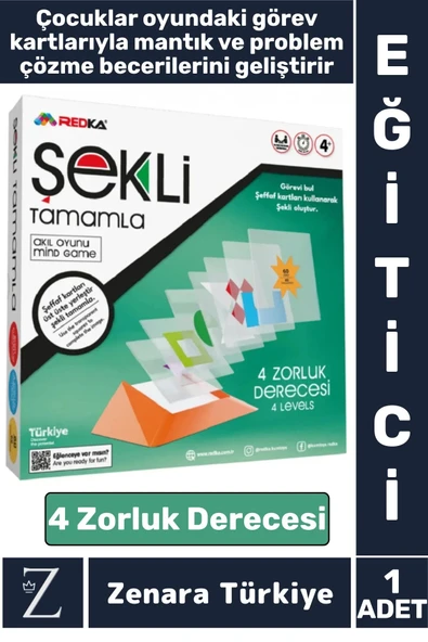 Eğitici Görsel Algı Zeka Problem Çözme Becerisi Geliştirici Eğlenceli Çocuk Oyun ŞEKLİ TAMAMLA ürün görseli 1