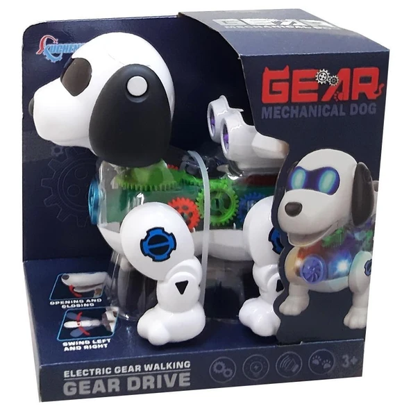 Işıklı Köpek Robot 20 CM Şeffaf ürün görseli 1