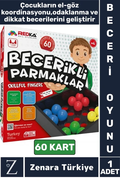 Eğitici El Göz Koordinasyonu Odaklanma Beceri Geliştirici Eğlenceli Çocuk Oyun BECERİKLİ PARMAKLAR ürün görseli 1