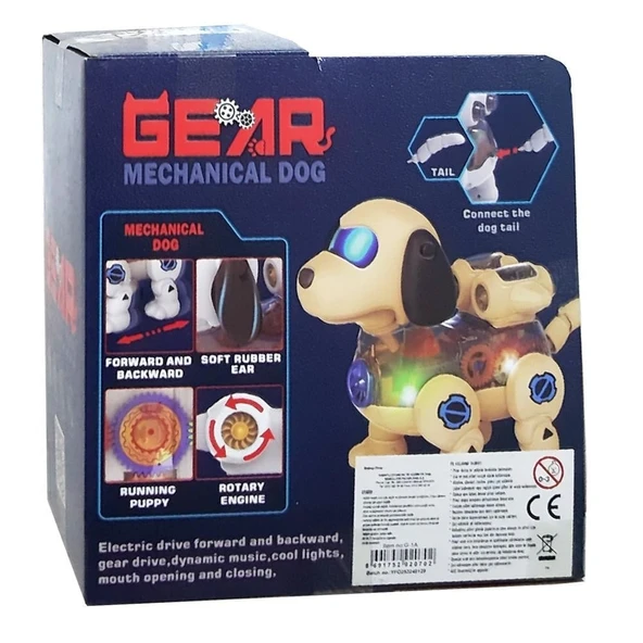 Işıklı Köpek Robot 20 CM Şeffaf - Resim 2