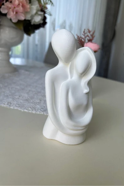 Kadın Erkek Aşk Heykel Biblo Figürü 15Cm – Modern Dekoratif Masaüstü Süs ürün görseli 1