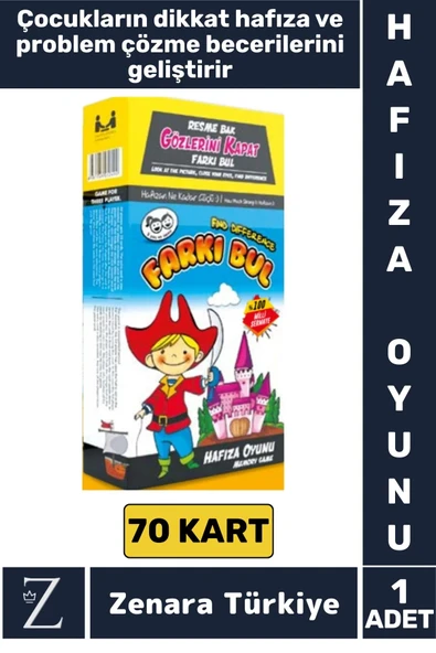 Eğitici Dikkat Hafıza Problem Çözme Beceri Geliştirici Eğlenceli Çocuk Oyun FARKI BUL ürün görseli 1