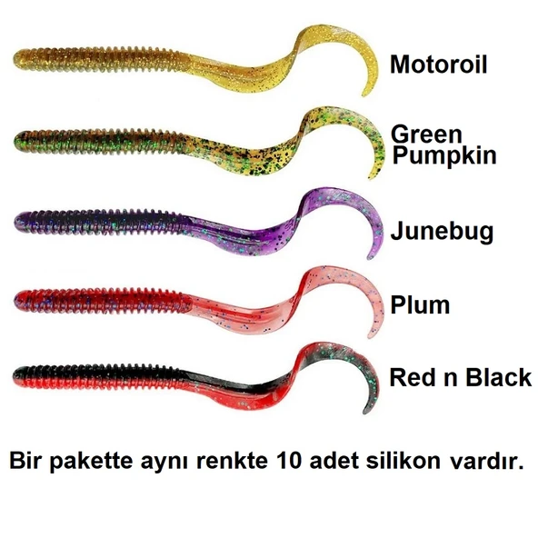Savage Gear Rib Worm 9cm 3gr Silikon Yem (10'lu Paket) ürün görseli 1