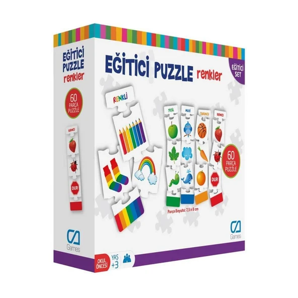 Ca Games Eğitici Puzzle Renkler 60 Parça CA.5029 ürün görseli 1