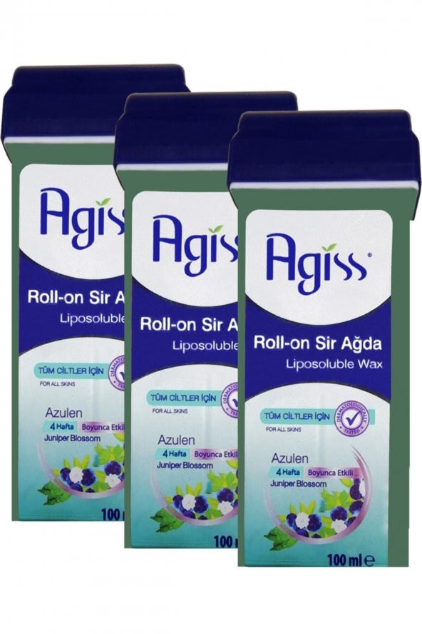 Agiss Roll-on Sir Ağda Azulen Tüm Ciltler 100 ml x 3 Adet ürün görseli 1