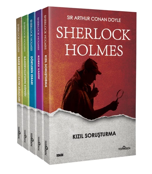 Sherlock Holmes Serisi Seti - 5 Kitap Takım - Yediveren Yayınları ürün görseli 1