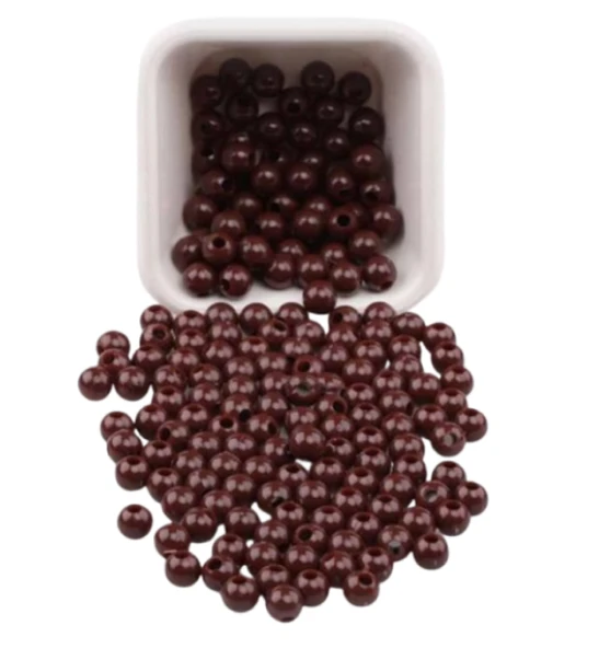 Plastik Boncuk 10Mm 500Gr Kahve B7168 ürün görseli 1