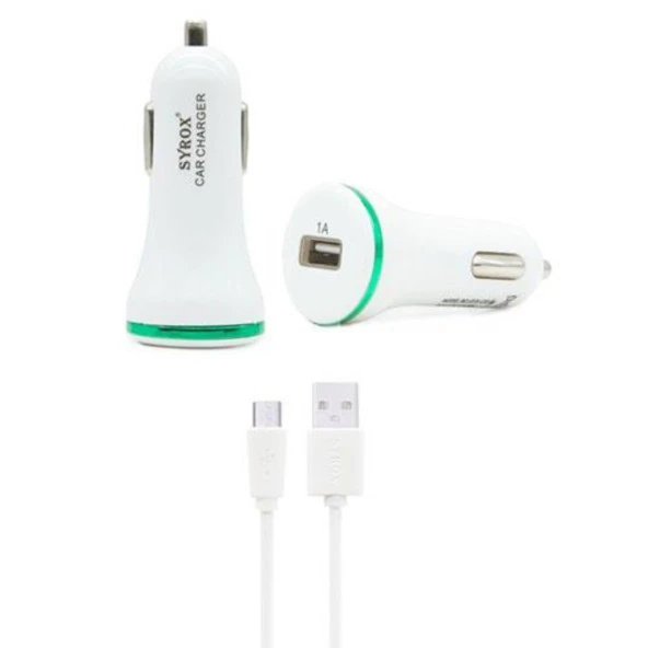 Syrox 1.0A Micro Araç Şarj Seti C33 - Resim 2