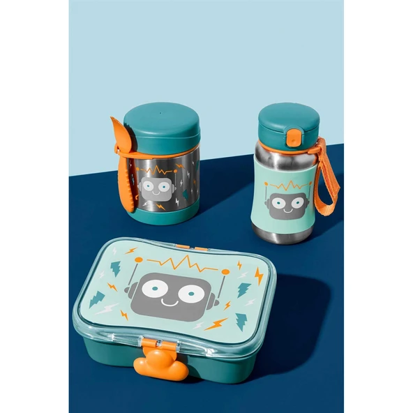 Skip Hop Zoo Paslanmaz Çelik Termos 325 Ml Robot - Resim 4